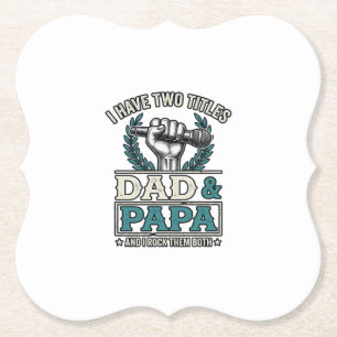 Vater Und Papa Rock Titel Vintage Mikrofon Shirt_ Untersetzer