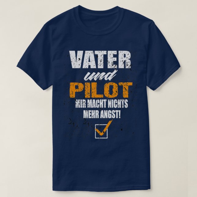 Vater und Pilot 1 T-Shirt (Design vorne)