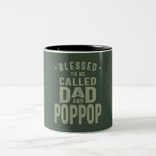 Vater und Pop-Pop - Doppelsegnung - Vatertag Zweifarbige Tasse