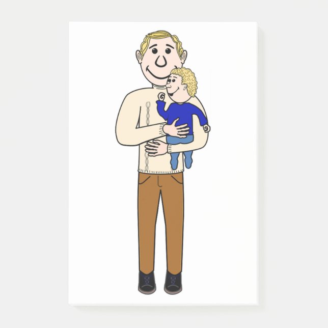 VATER UND SEIN POST-IT KLEBEZETTEL (Vorderseite)