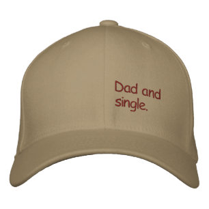 Vater und Single. Rote Stickerei für Männer Bestickte Baseballkappe