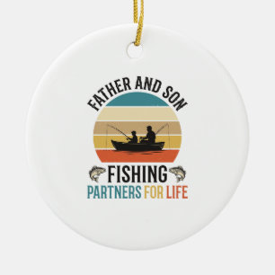 Vater und Sohn Angeln Partner fürs Leben Design_1 Keramik Ornament