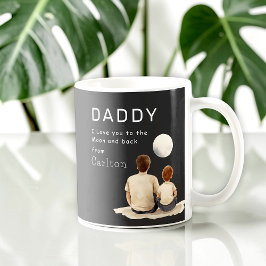 Vater und Sohn beim Mondbetrachten "Ich liebe dich Kaffeetasse