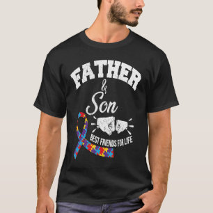 Vater und Sohn beste Freunde fürs Leben Band Autis T-Shirt