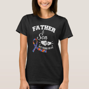 Vater und Sohn beste Freunde fürs Leben Band Autis T-Shirt