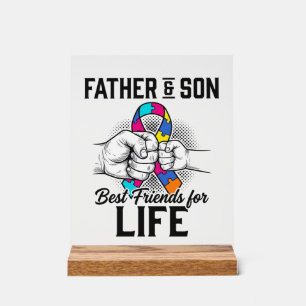 Vater und Sohn beste Freunde fürs Leben Puzzleband Acrylschild