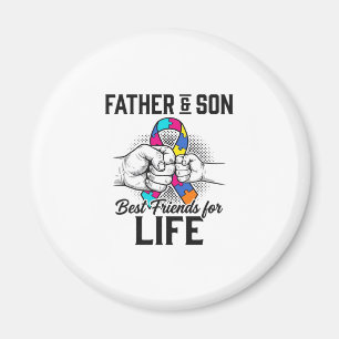 Vater und Sohn beste Freunde fürs Leben Puzzleband Magnet