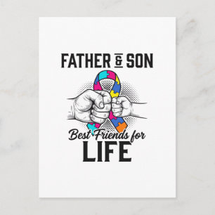 Vater und Sohn beste Freunde fürs Leben Puzzleband Postkarte