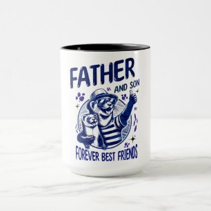 Vater und Sohn beste Freunde Tasse