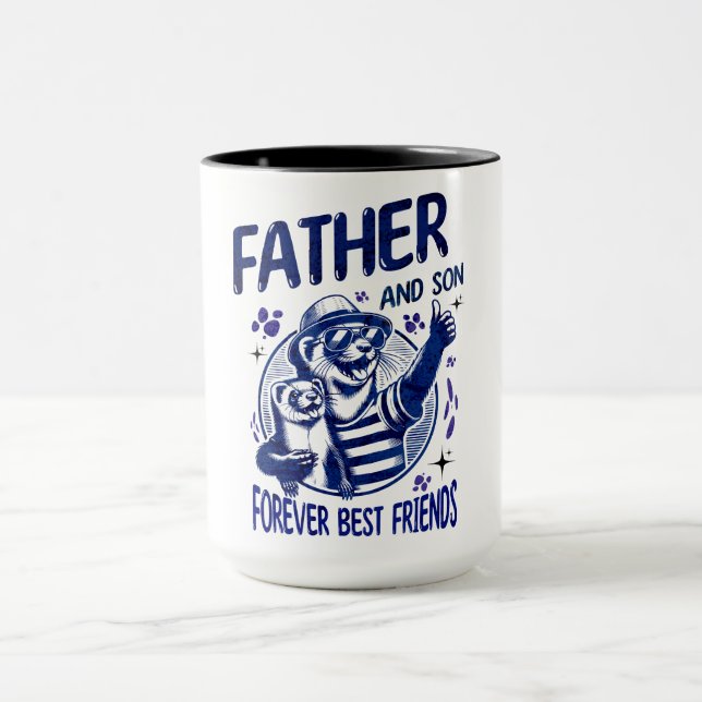 Vater und Sohn beste Freunde  Tasse (Zentrum)