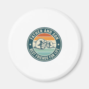 Vater und Sohn beste Freunde Vintage Fist Bump-Shi Magnet