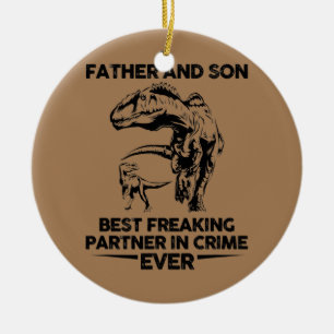 Vater und Sohn bester friedender Partner in der Kr Keramik Ornament