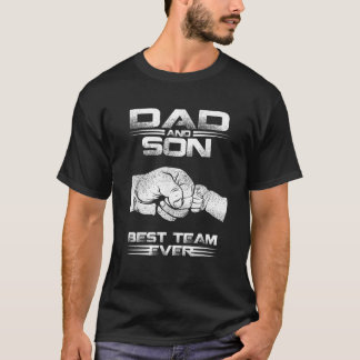 Vater und Sohn Bestes Team je Match Vintag Vater T-Shirt