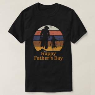 Vater und Sohn Cowboys auf der Ranch T-Shirt