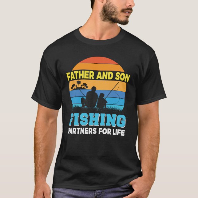 Vater und Sohn Daddy und ich fischen für Männer Ge T-Shirt (Vorderseite)