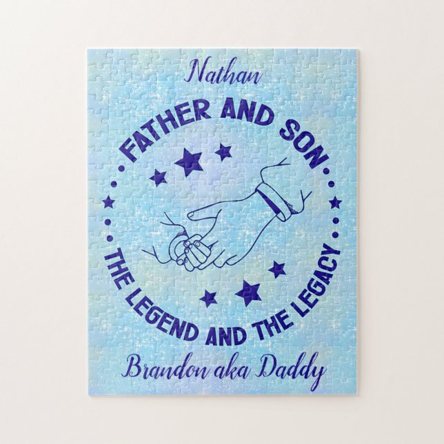 Vater und Sohn Das Vermächtnis und das Vermächtnis Puzzle (Vertikal)