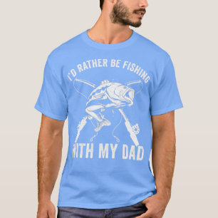 Vater und Sohn eher Fischen mit Vater Funny T-Shirt