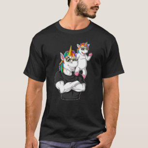 Vater und Sohn Einhorn T-Shirt