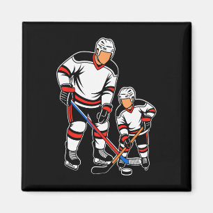 Vater und Sohn Eishockey passendes Dad Magnet