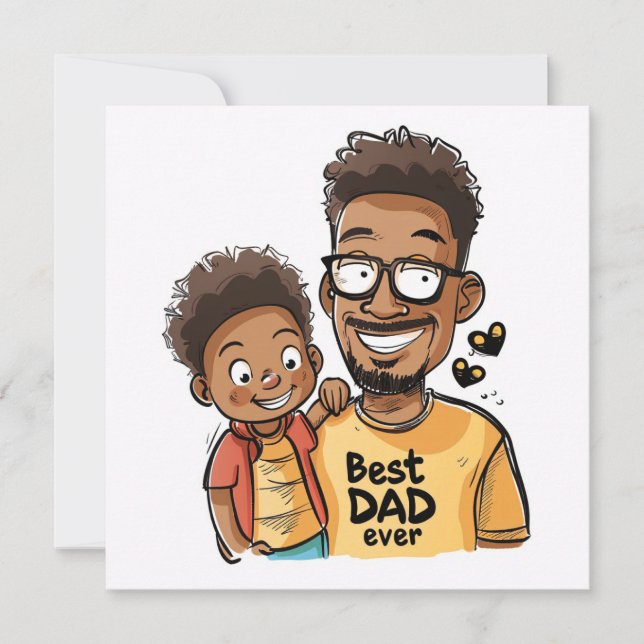 Vater und Sohn Feiertagskarte (Vorderseite)