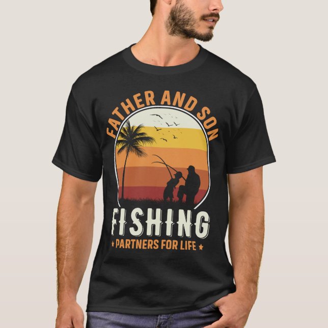 Vater und Sohn Fischereipartner für das Leben Fish T-Shirt (Vorderseite)