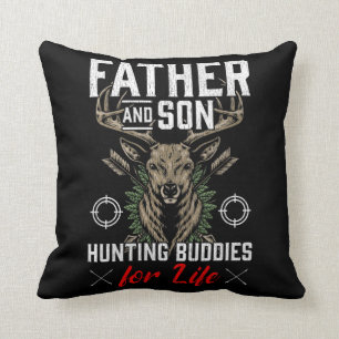 Vater und Sohn Jagdbuddies Kissen