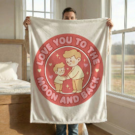 Vater-und-Sohn Kuscheldecke aus Fleece