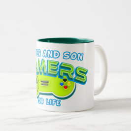 Vater und Sohn - Lebensgefährte Zweifarbige Tasse