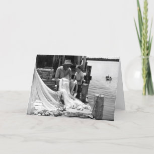 Vater und Sohn, Marco Island, Florida, 1966 Karte