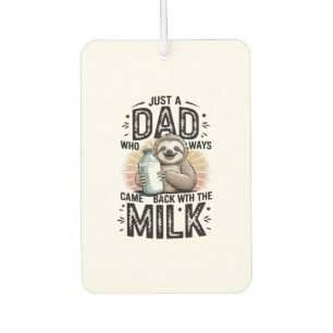 Vater und Sohn mit Milch Faultier Grafikdesign-01 Autolufterfrischer