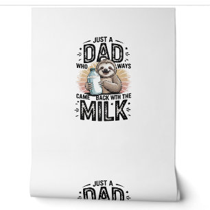 Vater und Sohn mit Milch Faultier Grafikdesign-01 Tapete