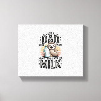 Vater und Sohn mit Milchfaulgrafik-Design-01 Leinwanddruck