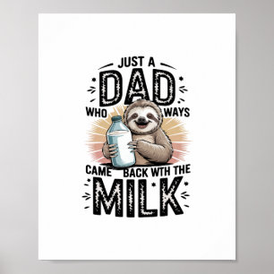 Vater und Sohn mit Milchfaulgrafik-Design-01 Poster