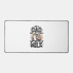 Vater und Sohn mit Milchfaulgrafik-Design-01 Schreibtischunterlage