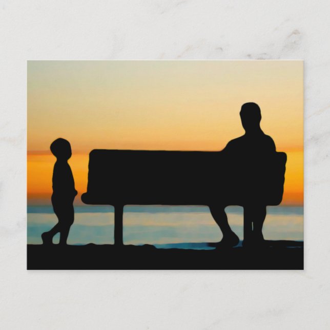 Vater und Sohn Postkarte (Vorderseite)