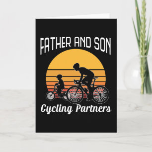 Vater und Sohn Radfahren Partner Vater Tag 2022 Karte