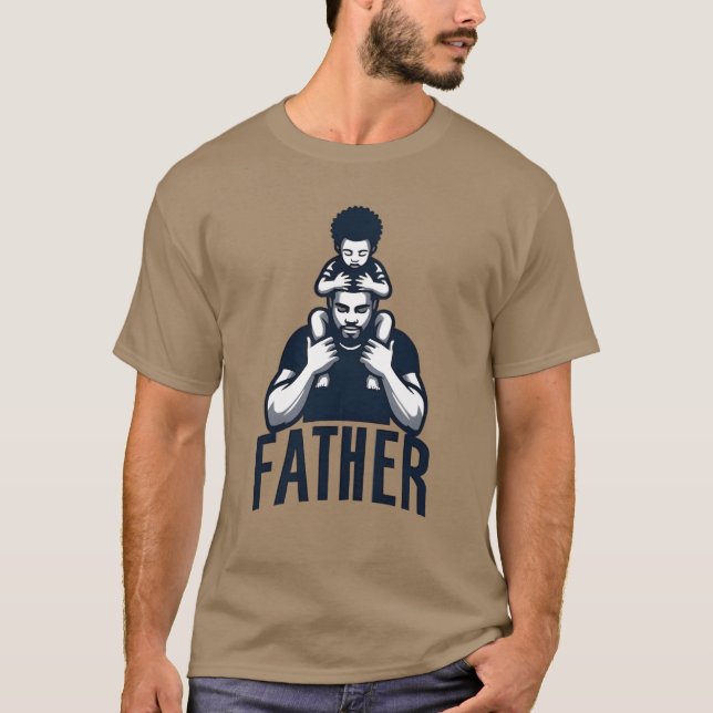 Vater- und Sohn-Vater-Design T-Shirt (Vorderseite)