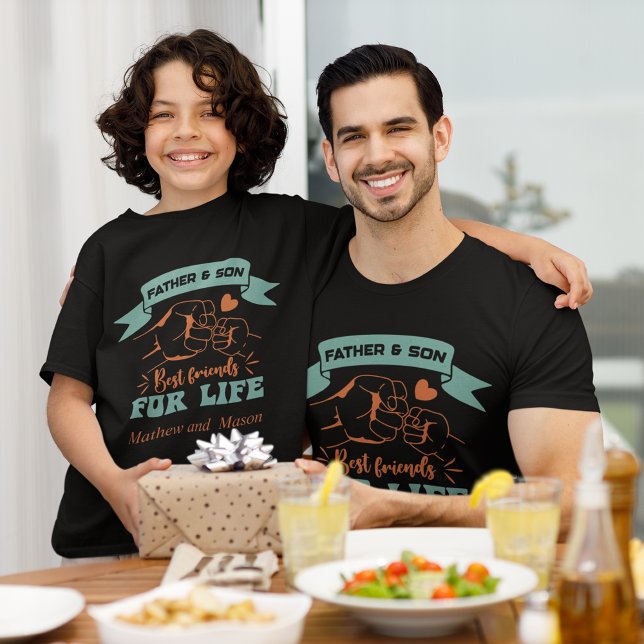 Vater und Sohn von individuellen Namen auf Überein T-Shirt (Father and Son custom names son matching T-Shirt)