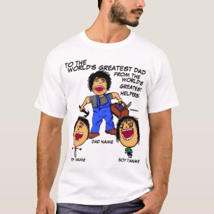 Vater und Söhne Funny Cartoon T-Shirt