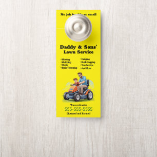 Vater und Song Lawn Service Door Hanger Türanhänger