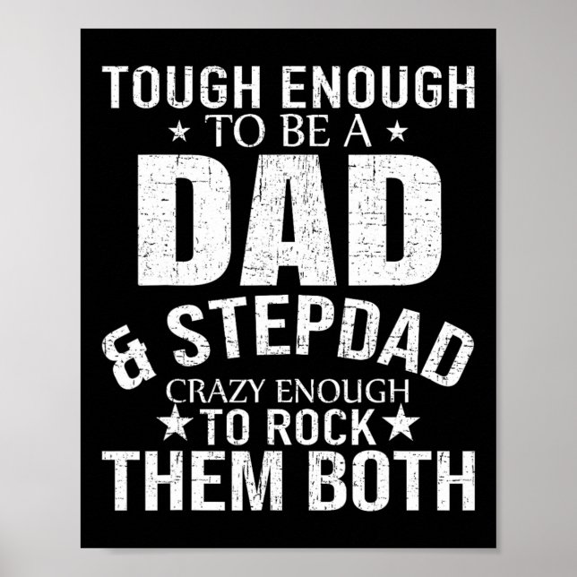 Vater und Stepdad Vathers Day Stepdad Step Vater Poster (Vorne)