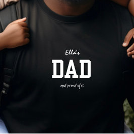 Vater und Stolz Schwarz und Weiß individuell einst T-Shirt