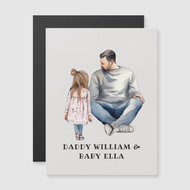 Vater und Tochter-Anleihe (4) Magnetkarte (Vorne/Hinten)