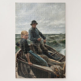 Vater und Tochter auf See (von Albert Edelfelt) Puzzle