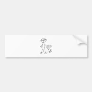 Vater und Tochter Autoaufkleber