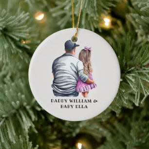 Vater und Tochter Bond (12) Keramik Ornament