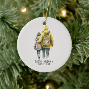 Vater und Tochter Bond (2) Keramik Ornament