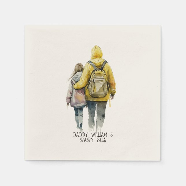 Vater und Tochter Bond (2) Serviette (Vorderseite)