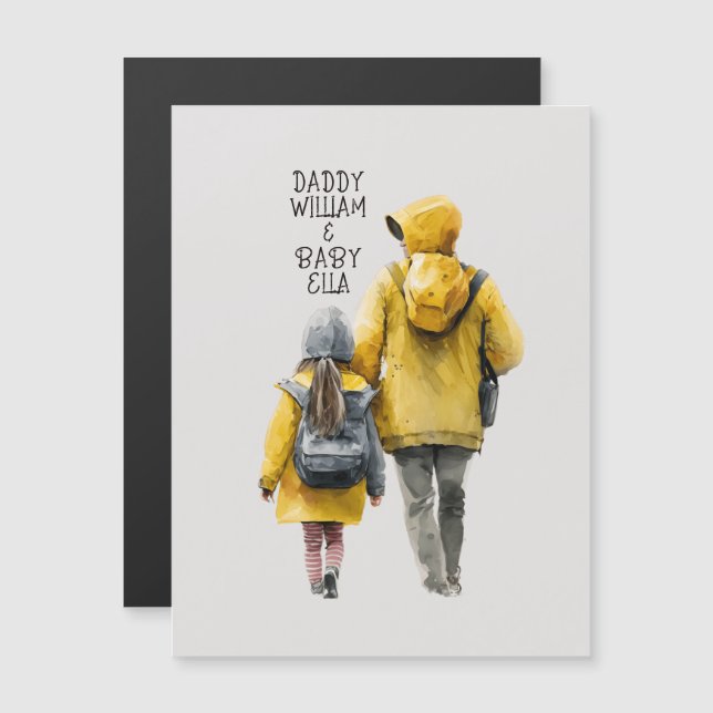 Vater und Tochter Bond Magnetkarte (Vorne/Hinten)