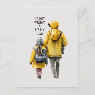 Vater und Tochter Bond Postkarte